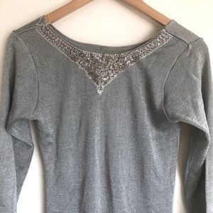 Beautiful silver sari top and shawl